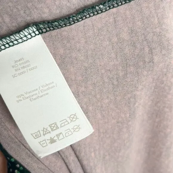 Boden Womens Abigail Long Sleeve Jersey Dress 10 Long Green Dots Pockets - Picture 10 of 11